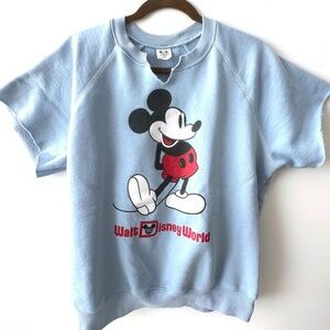 Vintage Disney World Mickey Mouse Sweat Shirt - Size Medium EUC